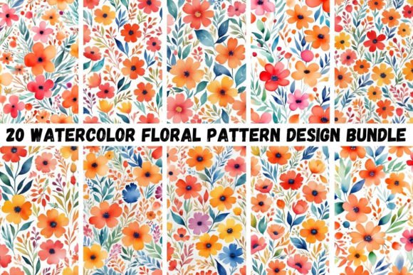 20 Watercolor Patterns for Creative Projects