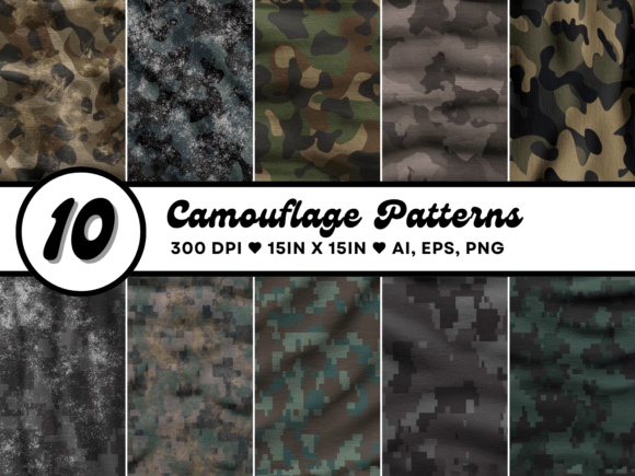 3D Camo Camouflage Patterns for Design
