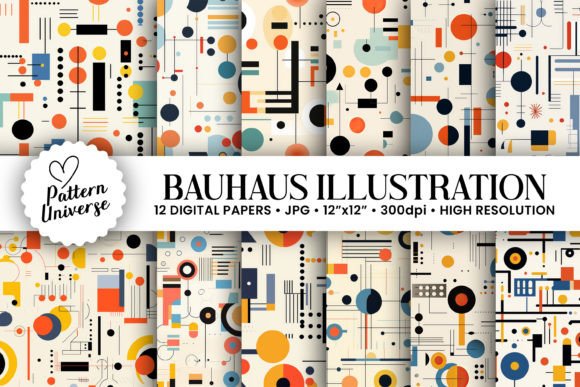 Bauhaus Art Seamless Patterns for Creative Projects