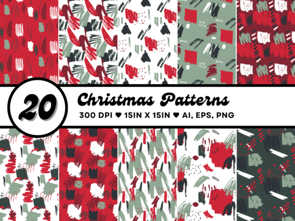 Christmas Crush Abstract Patterns: Redefining Holiday Design with Modern Edginess