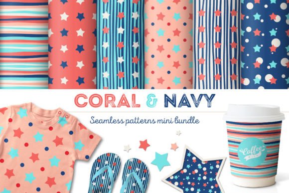 Coral Navy Seamless Patterns: The Ultimate 4th of July Design Resource