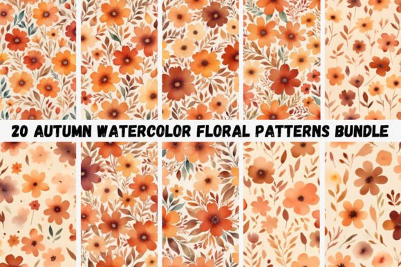Embrace the Season: 20 Autumn Watercolor Floral Patterns for Your Next Creative Project