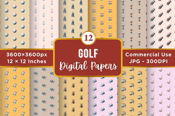 Golf Digital Paper Patterns: Elevating Creative Projects with Seamless Design