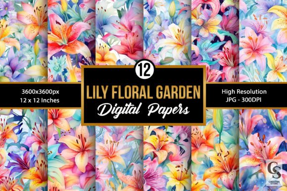 Pastel Rainbow Watercolor Lily Patterns: A Strategic Asset for Creative Workflows