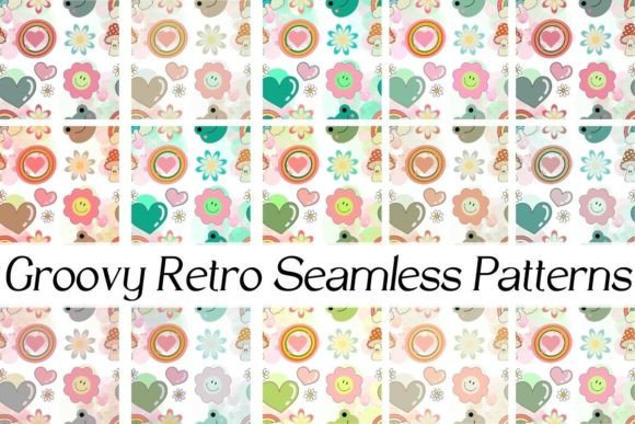 Retro Seamless Psychedelic Patterns