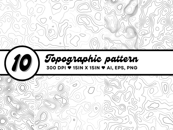 Topographic Maps Patterns: A Versatile Design Resource for Modern Projects