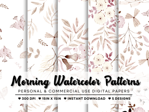 Transform Your Creative Projects with Morning Watercolor Patterns: The Ultimate Guide to Hand-Painted Floral Designs