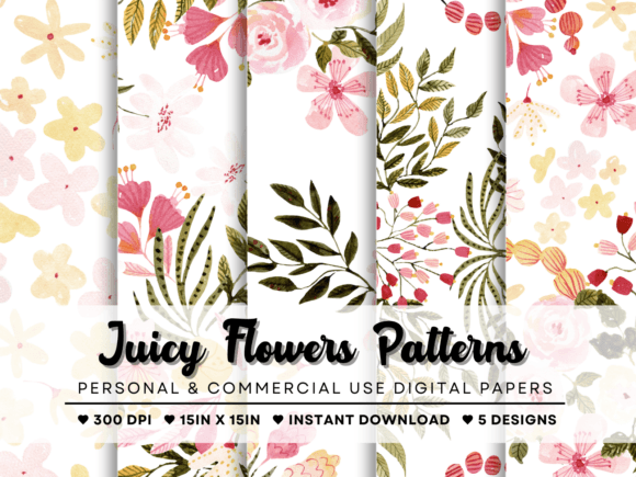 Unlocking Creativity with Juicy Flowers Patterns: The Ultimate Guide to Watercolor Floral Designs